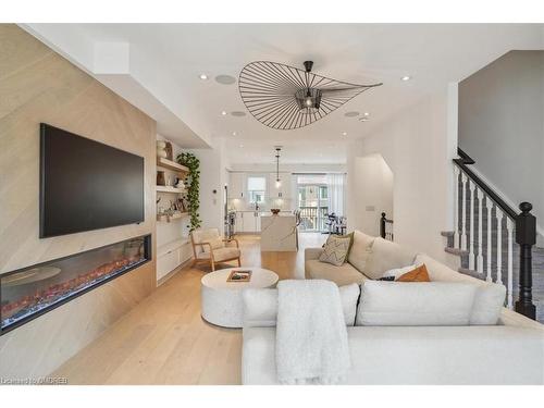 29 Rapids Lane, Hamilton, ON - Indoor Photo Showing Living Room With Fireplace