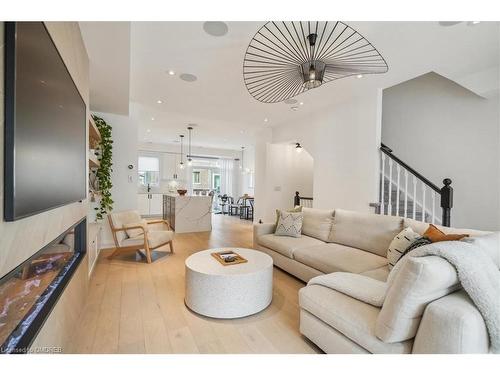 29 Rapids Lane, Hamilton, ON - Indoor Photo Showing Living Room With Fireplace