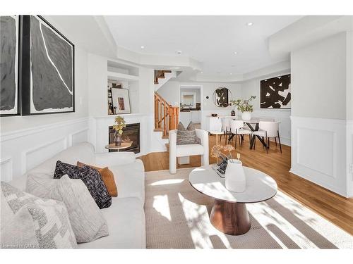 75 Gatwick Drive, Oakville, ON - Indoor Photo Showing Living Room With Fireplace