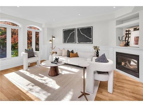 75 Gatwick Drive, Oakville, ON - Indoor Photo Showing Living Room With Fireplace