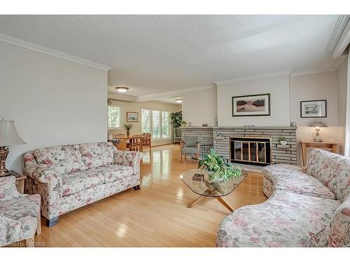 141 Woodhaven Park Drive, Oakville, ON - Indoor Photo Showing Living Room With Fireplace