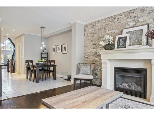 2324 Wuthering Heights Way, Oakville, ON - Indoor Photo Showing Living Room With Fireplace