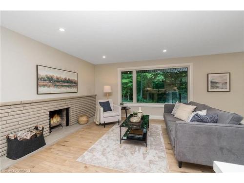 9793 8Th Line, Georgetown, ON - Indoor Photo Showing Living Room With Fireplace