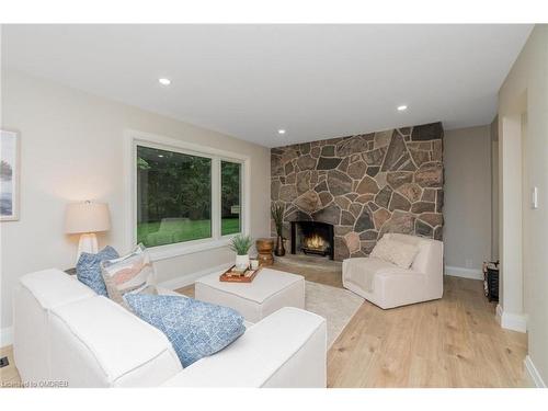 9793 8Th Line, Georgetown, ON - Indoor Photo Showing Living Room With Fireplace