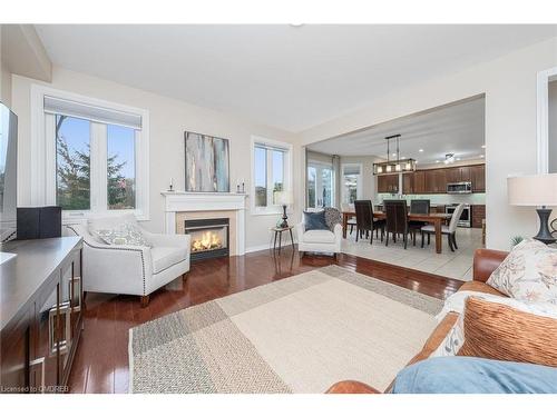 10 Orchid Avenue, Georgetown, ON - Indoor Photo Showing Living Room With Fireplace