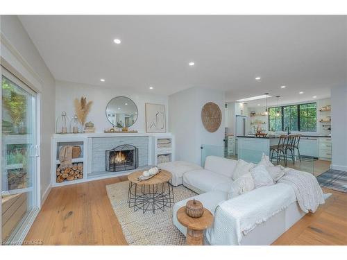 27 Tweedle Street, Glen Williams, ON - Indoor Photo Showing Living Room With Fireplace