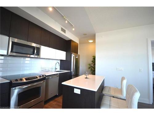 2708-56 Annie Craig Drive, Toronto, ON - Indoor Photo Showing Kitchen With Stainless Steel Kitchen With Upgraded Kitchen