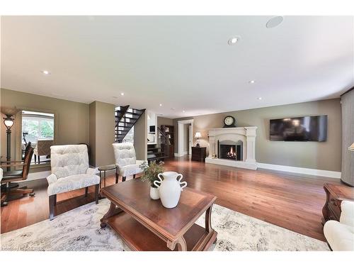 3168 Lakeshore Road W, Oakville, ON - Indoor Photo Showing Living Room With Fireplace