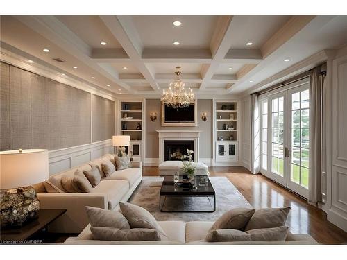 1092 Argyle Drive, Oakville, ON - Indoor Photo Showing Living Room With Fireplace