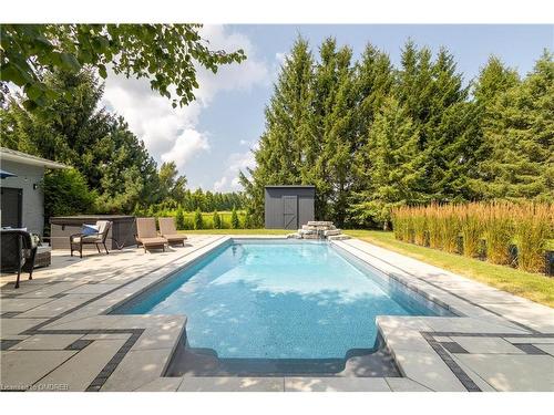 3587 Sideroad 10, Bradford, ON - Outdoor With In Ground Pool With Backyard