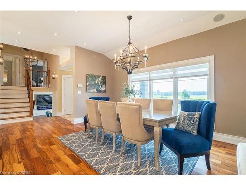 3587 Sideroad 10, Bradford, ON - Indoor Photo Showing Dining Room With Fireplace