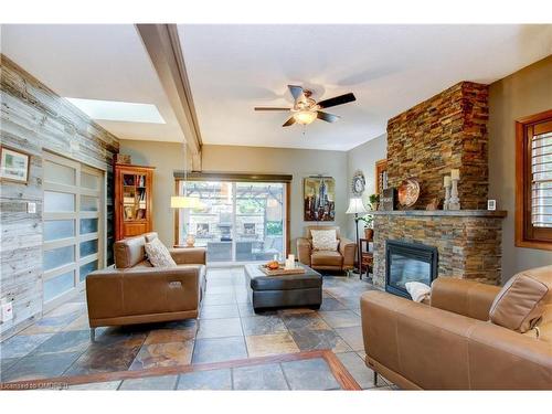 8494 20 Road E, Hamilton, ON - Indoor Photo Showing Living Room With Fireplace