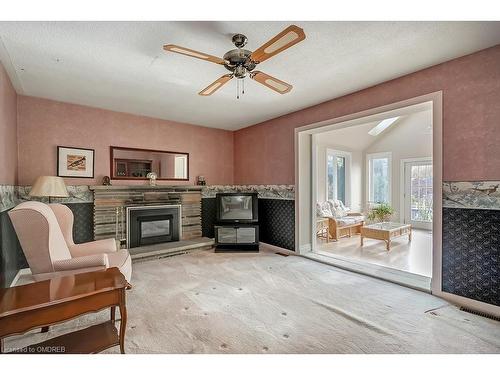 2204 Rebecca Street, Oakville, ON - Indoor Photo Showing Living Room With Fireplace