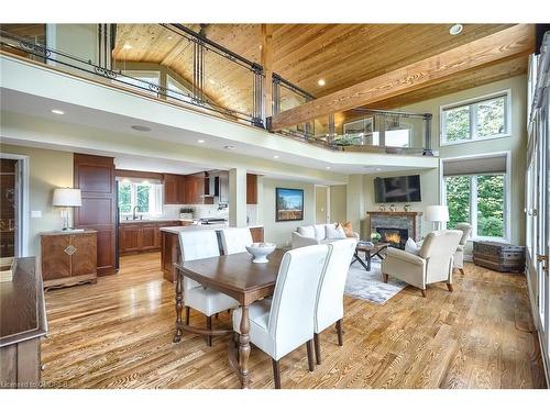 4-75 Maple Avenue South Avenue S, Mississauga, ON - Indoor Photo Showing Dining Room With Fireplace