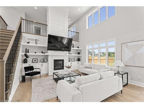 46 Charles Tilley Crescent, Clarington, ON - Indoor Photo Showing Living Room With Fireplace