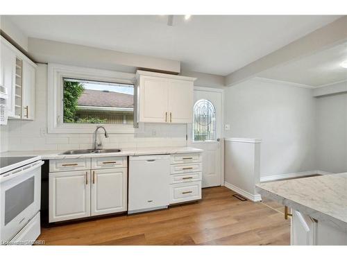 66 Victor Boulevard, Hamilton, ON - Indoor Photo Showing Kitchen With Double Sink