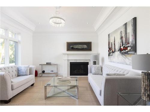 128 Balsam Drive, Oakville, ON - Indoor Photo Showing Living Room With Fireplace