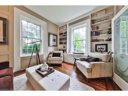 499 Carlisle Road, Campbellville, ON - Indoor Photo Showing Living Room With Fireplace