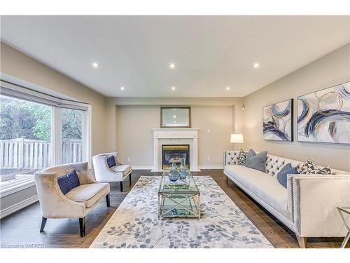 1245 Bowman Drive, Oakville, ON - Indoor Photo Showing Living Room With Fireplace