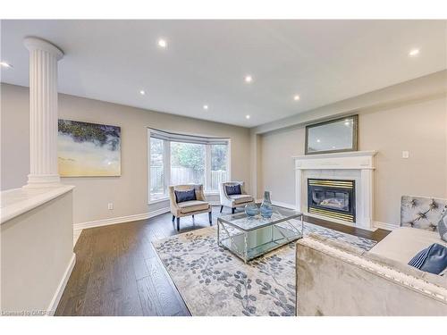 1245 Bowman Drive, Oakville, ON - Indoor Photo Showing Living Room With Fireplace