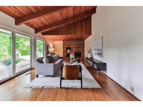 2225 Shardawn Mews, Mississauga, ON - Indoor Photo Showing Living Room With Fireplace