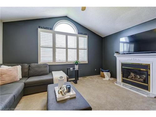 57 Niska Drive, Waterdown, ON - Indoor Photo Showing Living Room With Fireplace