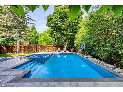 138 Cavendish Court, Oakville, ON - Outdoor With In Ground Pool With Backyard