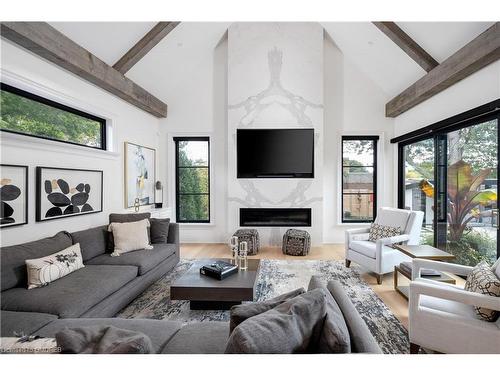 584 Wildwood Drive, Oakville, ON - Indoor Photo Showing Living Room With Fireplace