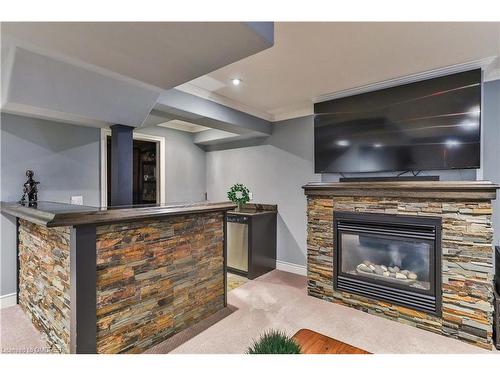 3089 Ferguson Drive, Burlington, ON - Indoor Photo Showing Living Room With Fireplace