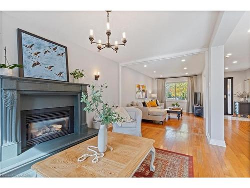 467 Hedgerow Lane, Oakville, ON - Indoor Photo Showing Living Room With Fireplace