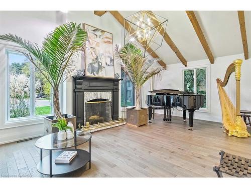 1294 Gatehouse Drive, Mississauga, ON - Indoor Photo Showing Living Room With Fireplace