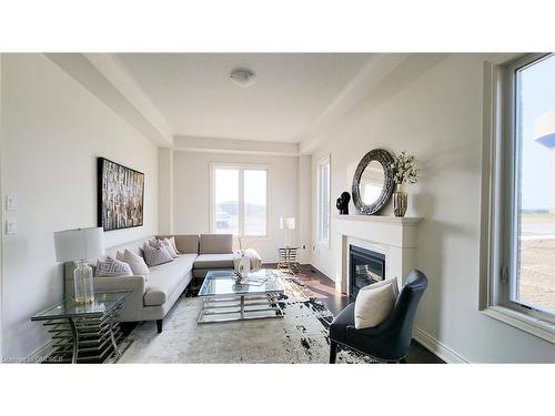 466 Humphrey Street, Waterdown, ON - Indoor Photo Showing Living Room With Fireplace