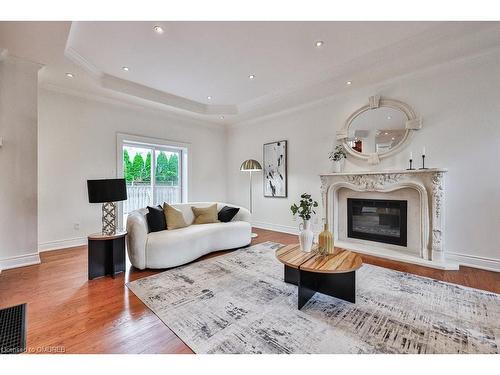 192 Waneta Drive, Oakville, ON - Indoor Photo Showing Living Room With Fireplace