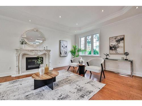 192 Waneta Drive, Oakville, ON - Indoor Photo Showing Living Room With Fireplace