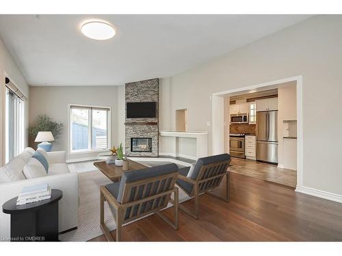 411 Trafalgar Road, Oakville, ON - Indoor Photo Showing Living Room With Fireplace