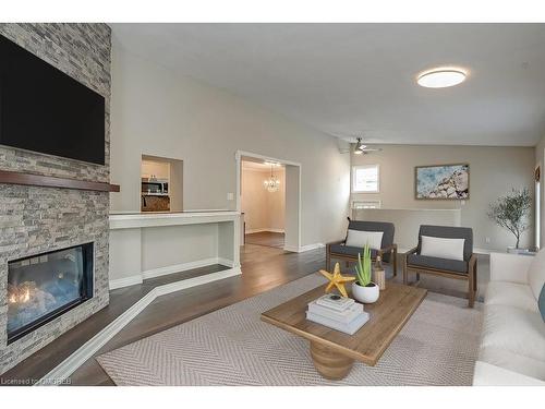 411 Trafalgar Road, Oakville, ON - Indoor Photo Showing Living Room With Fireplace