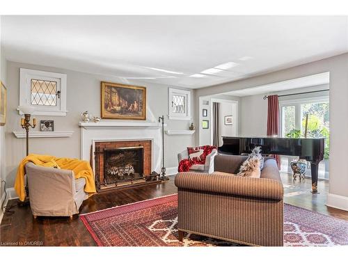 40 Birch Hill Lane, Oakville, ON - Indoor Photo Showing Living Room With Fireplace