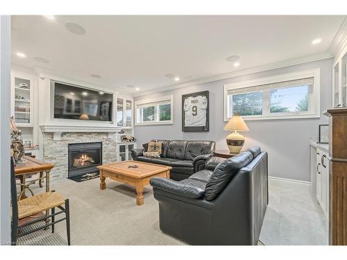 23 Hayleyvale Road, Caledon, ON - Indoor Photo Showing Living Room With Fireplace