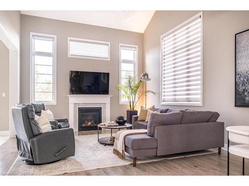 1456 Ford Strathy Crescent, Oakville, ON - Indoor Photo Showing Living Room With Fireplace