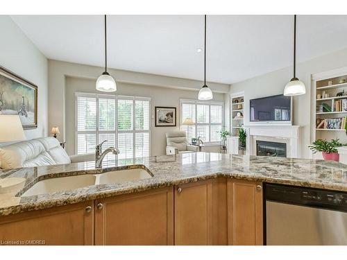 1248 Agram Drive, Oakville, ON - Indoor Photo Showing Kitchen With Fireplace