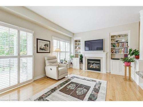 1248 Agram Drive, Oakville, ON - Indoor Photo Showing Living Room With Fireplace