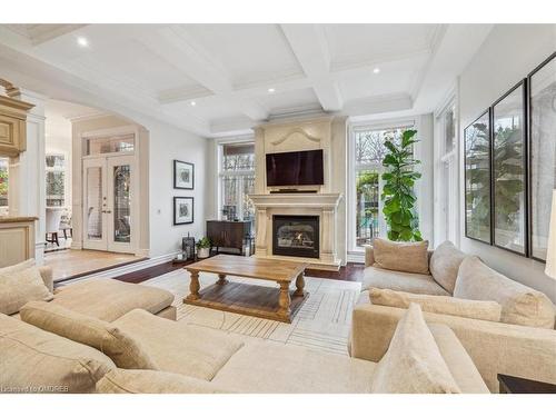 1143 Riverbank Way, Oakville, ON - Indoor Photo Showing Living Room With Fireplace