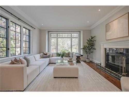 370 Poplar Drive, Oakville, ON - Indoor Photo Showing Living Room With Fireplace