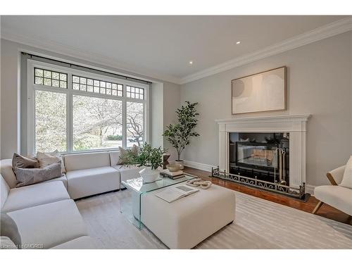 370 Poplar Drive, Oakville, ON - Indoor Photo Showing Living Room With Fireplace