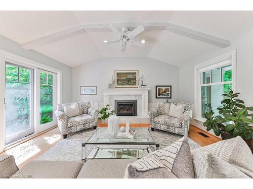 250 Dalewood Drive, Oakville, ON - Indoor Photo Showing Living Room With Fireplace