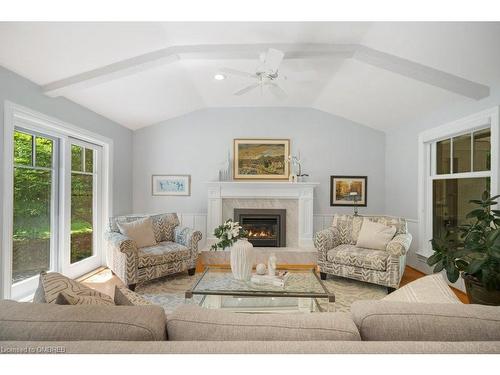 250 Dalewood Drive, Oakville, ON - Indoor Photo Showing Living Room With Fireplace