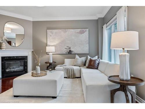 2576 Armour Crescent, Burlington, ON - Indoor Photo Showing Living Room With Fireplace