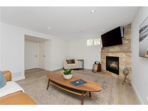 596 Thornwood Avenue, Burlington, ON - Indoor Photo Showing Living Room With Fireplace