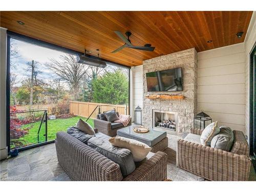 356 River Side Drive, Oakville, ON - Outdoor With Fireplace With Deck Patio Veranda With Exterior