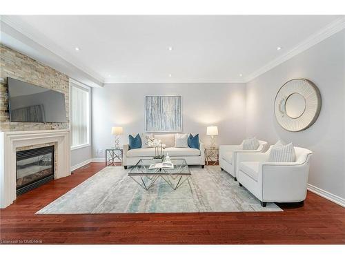 1026 Laidlaw Drive, Milton, ON - Indoor Photo Showing Living Room With Fireplace